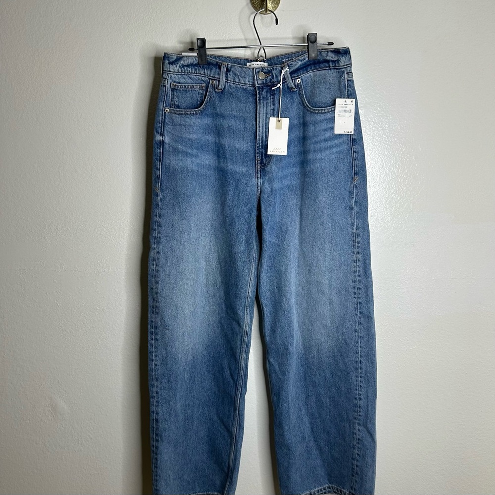 NWT Good American Good Standard Baggy Straight Leg Slouchy Jean 100% Cotton 6/28 - Picture 9 of 16